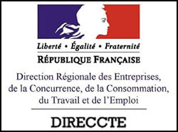 Logo DIRECCTE, partenaire de l'association Les ateliers du Savoir Fer - Le Savoir Fer